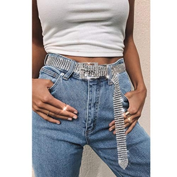 Glamorous WHIPPY Rhinestone Belt for Women’s Elegance