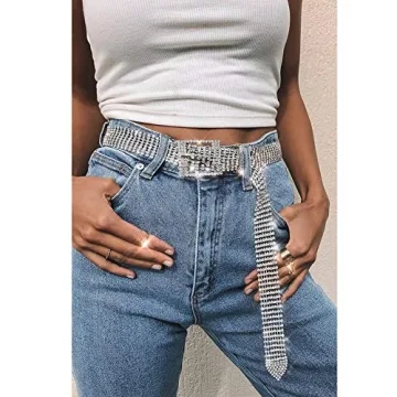 Glamorous WHIPPY Rhinestone Belt for Women’s Elegance