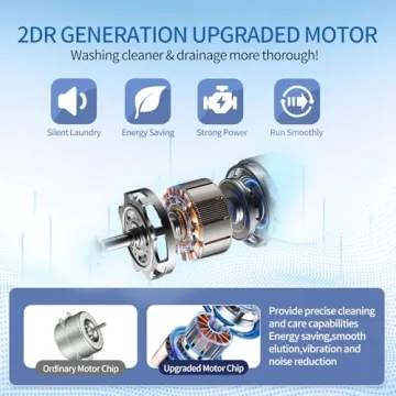 TGC 0.9 Cu.Ft.Small Portable Washer, 7.7 lb. Capacity Mini Washing Machine for Homes & Apartments & LED Display，Built-in Drain Pump,White，10 Wash Cycles and Drain Hose Included