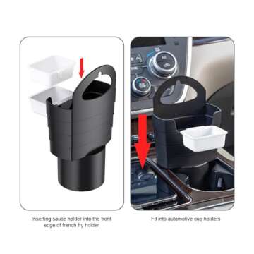 JSCARLIFE French Fry and Sauce Holder for Car Accessories