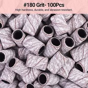 MelodySusie 100 Pcs Nail Drill Sanding Bands for Nail Art