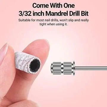 MelodySusie 100 Pcs Nail Drill Sanding Bands for Nail Art