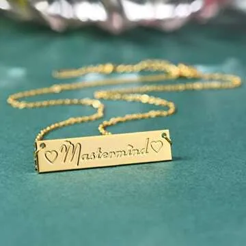 BRAYEG Taylor Album Song Title Necklace, All too Well 1989 Signature Necklace, Gift for Taylor Fans (Mastermind)