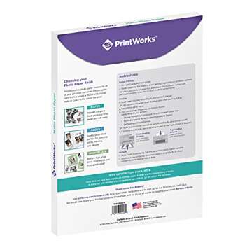 Printworks Matte Photo Paper for Inkjet Printers, Printable on Both Sides, 6.5 mil, 8.5 x 11 inches,...