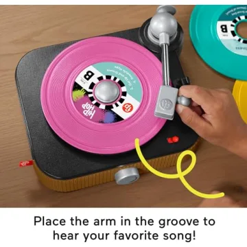 Fisher-Price Rockin’ Record Player Musical Toy for Kids