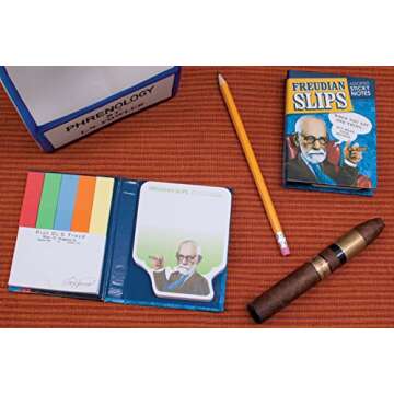 Freudian Slips Sticky Notes - Humorous Freud-Themed 3.25"X4.25" Booklet
