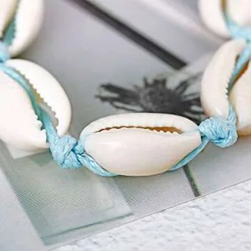 Aluinn Boho Turtle Layered Shell Anklet Set Silver Ankle Bracelets Beaded Foot Chain Beach Foot Jewelry Accessories for Women summer gifts