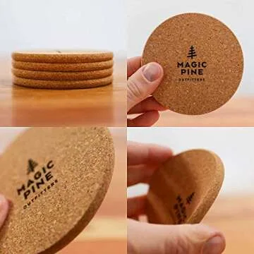 Eco-Friendly Camping Coasters Set for Outdoor Enthusiasts