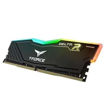 TEAMGROUP T-Force Delta RGB DDR4 32GB (2x16GB) 3600MHz (PC4-28800) CL18 Desktop Gaming Memory Module Ram TF3D432G3600HC18JDC01 - Black