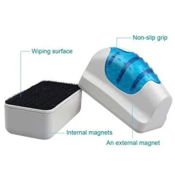 JRing Magnet Aquarium Cleaner, Magnetic Algae Scraper for Glass Aquariums Aquatic Algae Cleaning Too...