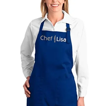 PLACE4PRINT Embroidered Chef Apron with Custom Name a Great Gift Adult Premium Quality Add a Name Apron for Men and Women - Cooking Gift
