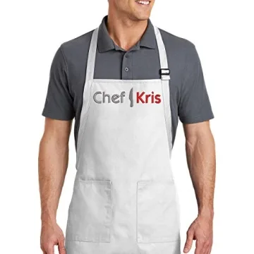 PLACE4PRINT Embroidered Chef Apron with Custom Name a Great Gift Adult Premium Quality Add a Name Apron for Men and Women - Cooking Gift