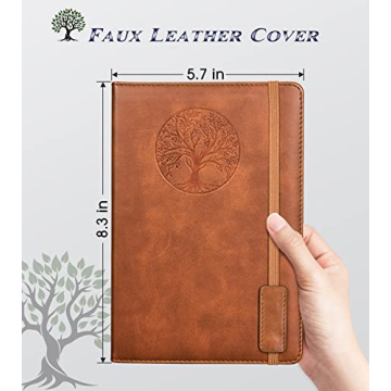 Biuwory A5 Leather Journal - 256 Pages for Work & Travel
