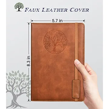 Biuwory A5 Leather Journal - 256 Pages for Work & Travel