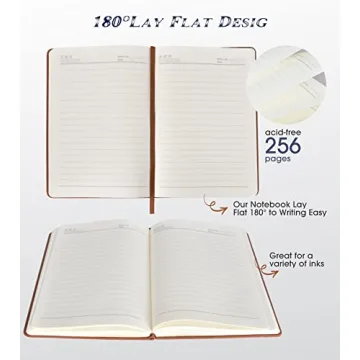 Biuwory A5 Leather Journal - 256 Pages for Work & Travel