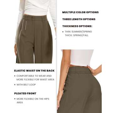 Stylish FUNYYZO Women's High-Waisted Wide Leg Trousers