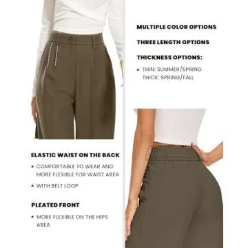 Stylish FUNYYZO Women's High-Waisted Wide Leg Trousers