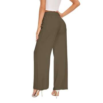 Stylish FUNYYZO Women's High-Waisted Wide Leg Trousers