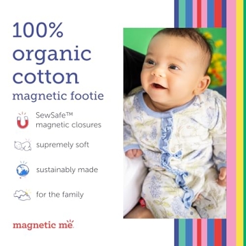Magnetic Me Baby Pajamas Soft Organic Cotton Fast Closure