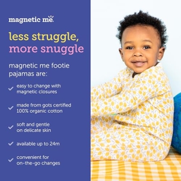 Magnetic Me Baby Pajamas Soft Organic Cotton Fast Closure