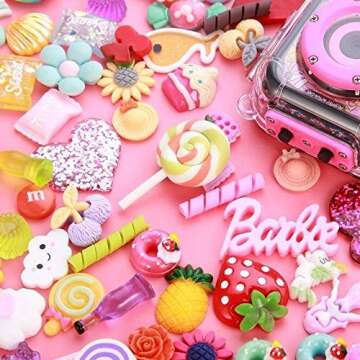 120 Mixed Resin Slime Charms for Crafts and DIY