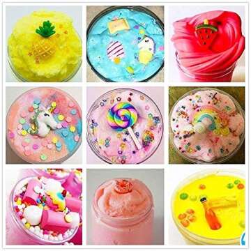 120 Mixed Resin Slime Charms for Crafts and DIY
