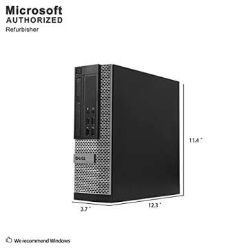 DELL Optiplex 990 Desktop Computer, i7 upto 3.8GHz CPU, 16GB DDR3 Memory, New 512GB SSD, WiFi, Windo...