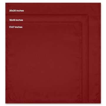 Utopia Home Red Cloth Napkins (12 Pack, 18x18 Inches), Ideal Dinner Napkins for Party, Wedding and L...