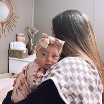 LifeTree Baby Burp Cloths - Soft, Large, Stylish Set