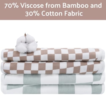 LifeTree Baby Burp Cloths - Soft, Large, Stylish Set