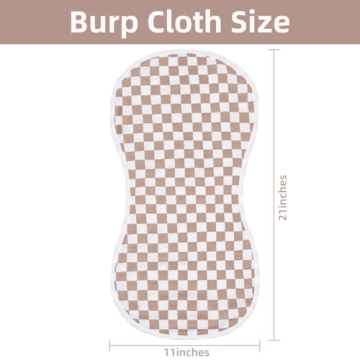 LifeTree Baby Burp Cloths - Soft, Large, Stylish Set