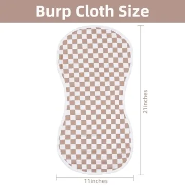 LifeTree Baby Burp Cloths - Soft, Large, Stylish Set