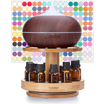 Organize Your Oils with the Bamboo Diffuser Holder Carousel