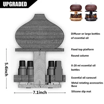 Organize Your Oils with the Bamboo Diffuser Holder Carousel