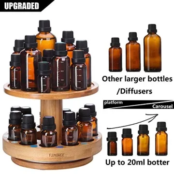 Organize Your Oils with the Bamboo Diffuser Holder Carousel