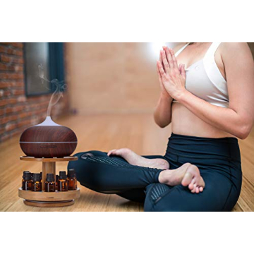 Organize Your Oils with the Bamboo Diffuser Holder Carousel