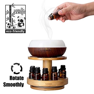 Organize Your Oils with the Bamboo Diffuser Holder Carousel