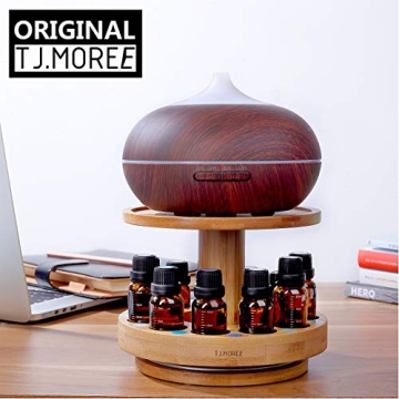 Organize Your Oils with the Bamboo Diffuser Holder Carousel