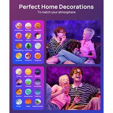 Galaxy Projector Star Projector, Christmas Room Decor Light for Kids and Adults, Smart Night Light for Bedroom with Bluetooth Speaker, APP Control, Remote Control