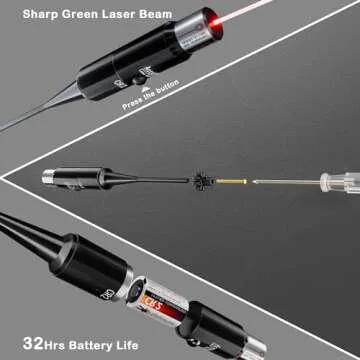 MCREHOTZ Laser Bore Sight Kit - 50 Caliber Adapters Included