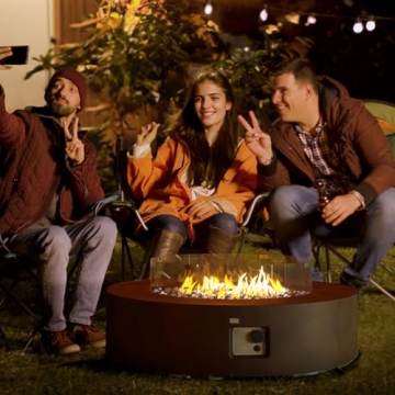 COSIEST Outdoor Propane Fire Pit Table for Cozy Evenings