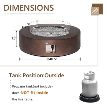 COSIEST Outdoor Propane Fire Pit Table for Cozy Evenings