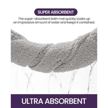 DEXI Bathroom Rug - Non-Slip, Absorbent & Soft Mat