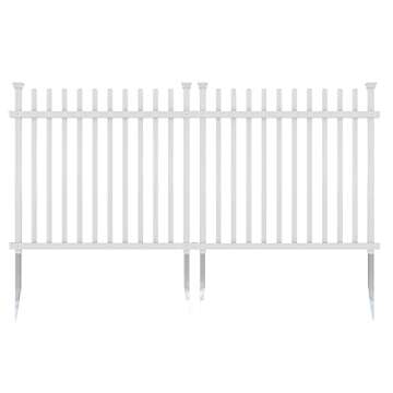 41in H x 44in W (2 Panels) No Dig Zippity Burbank Fence Panel Kit, No Dig Fence Panels, White Vinyl ...