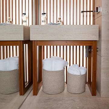 OrganiHaus Woven Baskets for Plants Indoor Covers, 12 & 10 inch Plant Pots, Cachepot Decorative Floor Planter Basket, Woven Plant Baskets Indoor, Jute Basket Planters, Pot for Indoor Tree, Brown