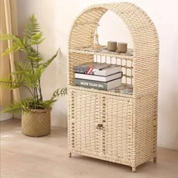Stylish BEYTII Rattan Bookshelf for Your Home Decor