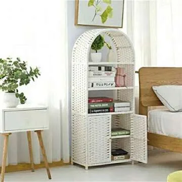 Stylish BEYTII Rattan Bookshelf for Your Home Decor