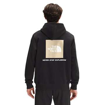 The North Face Men's Box NSE Pullover Hoodie, TNF Black/Gravel, Medium