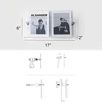 Acrylic Magazine Holder 2-Pack – Stylish Wall Display