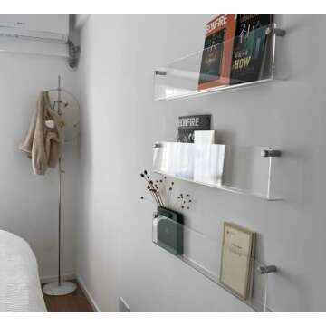 Acrylic Magazine Holder 2-Pack – Stylish Wall Display